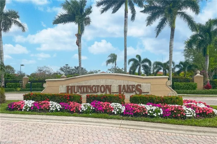 View of community sign at entrance