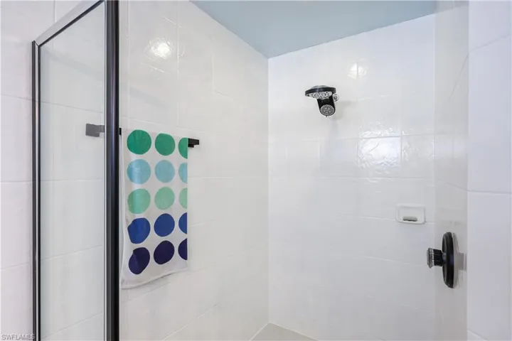 Bathroom with a stall shower