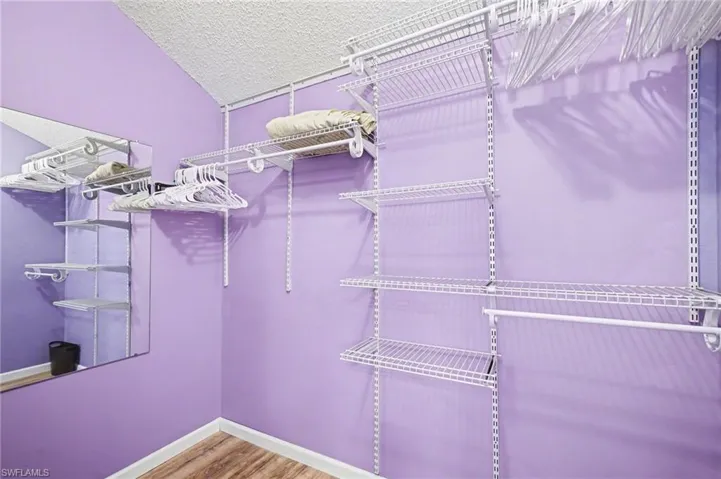 Large walk in closet in upstairs bedroom