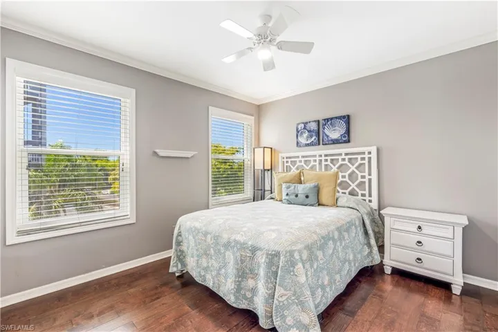Guest bedroom. End unit so has extra windows