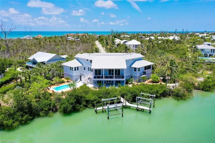 Aerial looking towards the Gulf Beach.