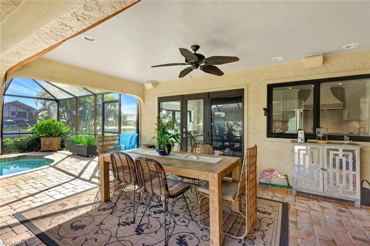 Ample covered space for dining and entertaining.