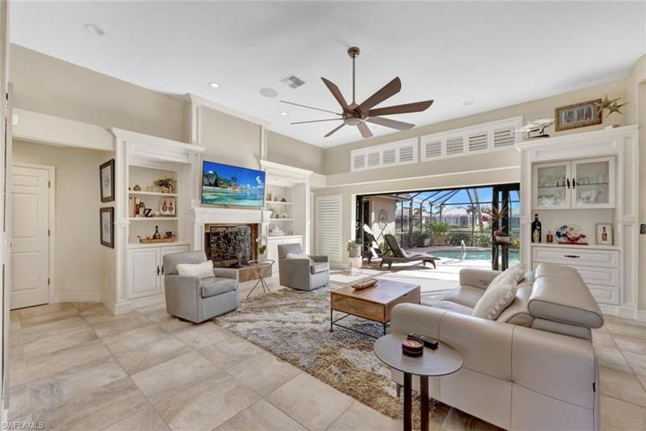 Indoor living space opens to outdoor living space.