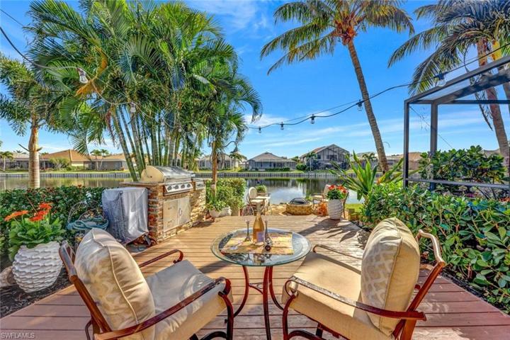 Dining deck with built in grill.