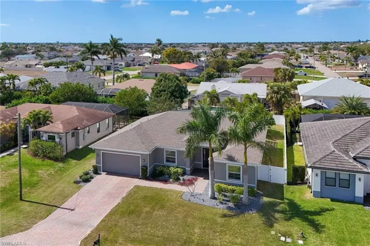 Aerial View of the front of the house