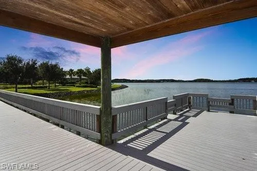 Dock featuring a water view