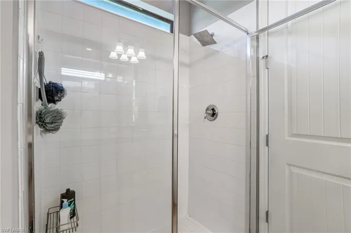 Bathroom with a stall shower