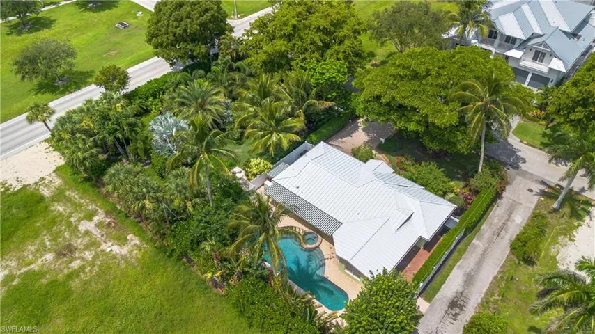 Bird's eye view of a pool