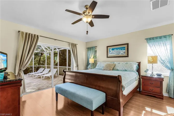 Master Bedroom with Pool access.