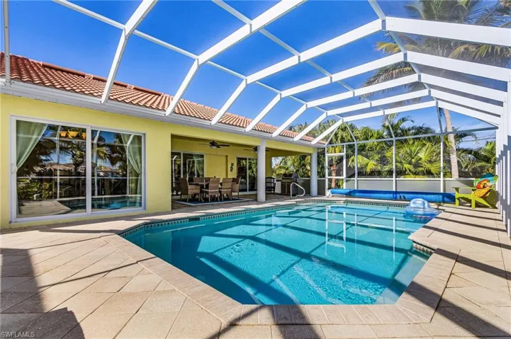 Pool with view of Patio .