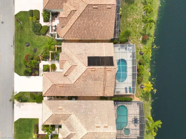 Aerial overhead view of the home.
