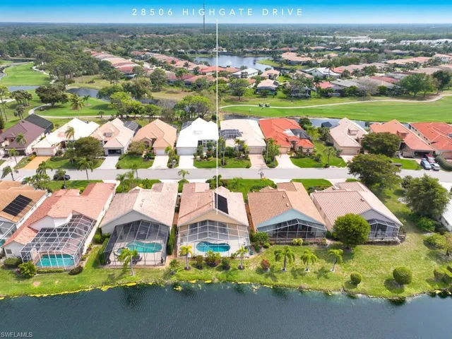 Aerial view of rear of home.
