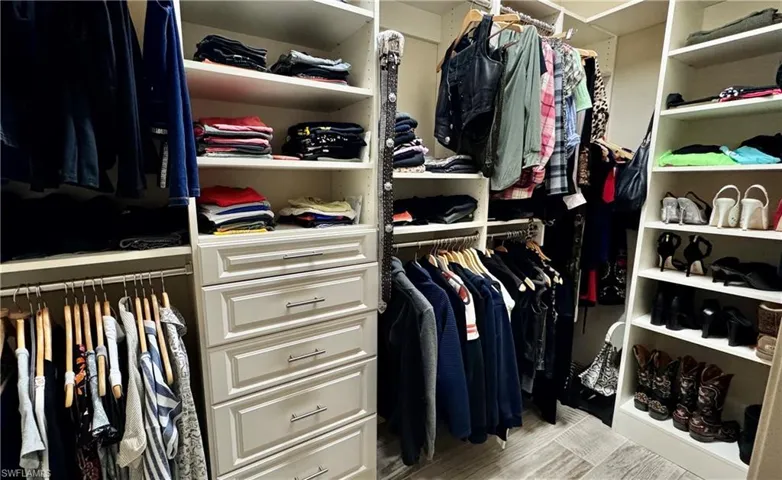 View of walk in closet