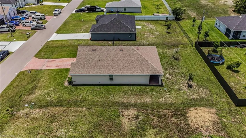 Aerial view of residential area