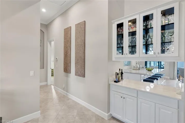 Display Bar cabinet pass through to Dining Room