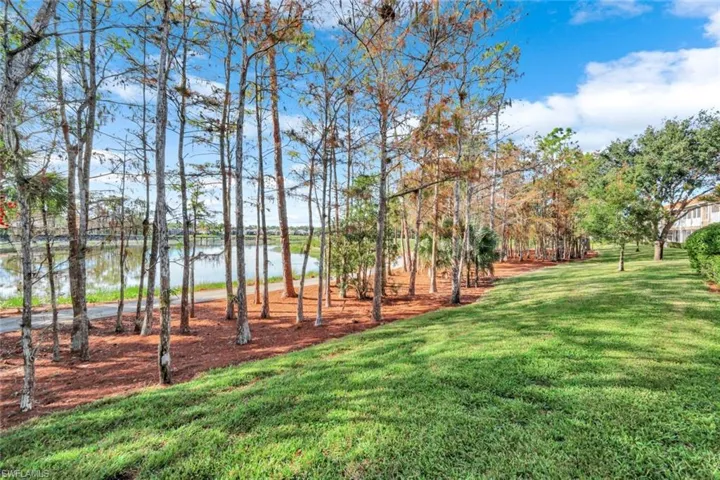 View of yard featuring a water view