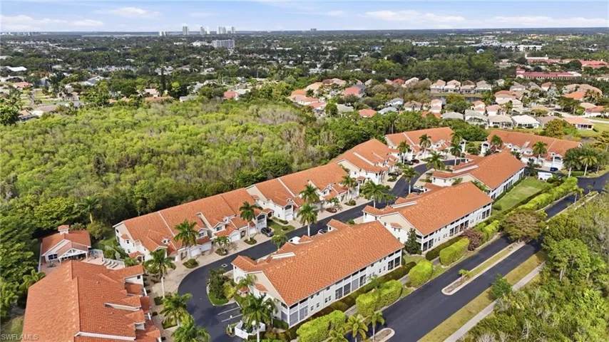 Aerial perspective of suburban area