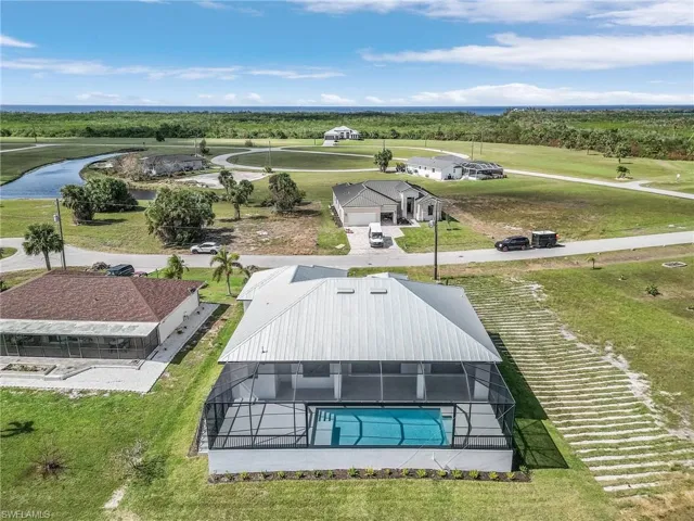 Aerial view with a rural view