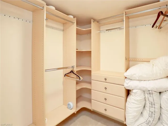 Walk in closet featuring carpet