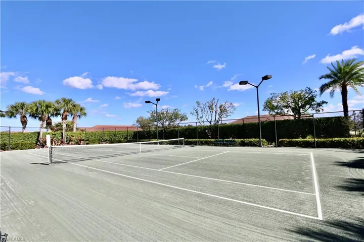 View of tennis court