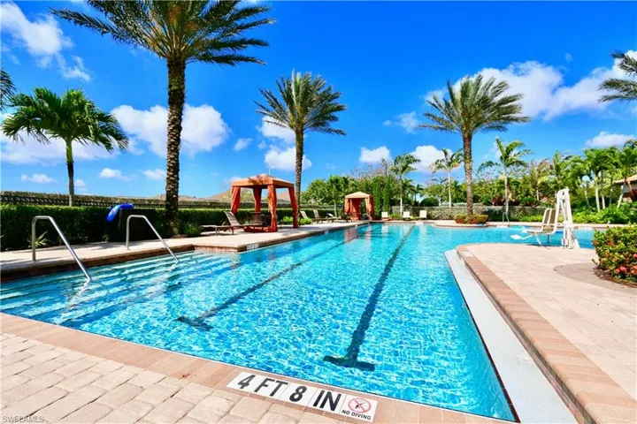 Community pool featuring a patio area