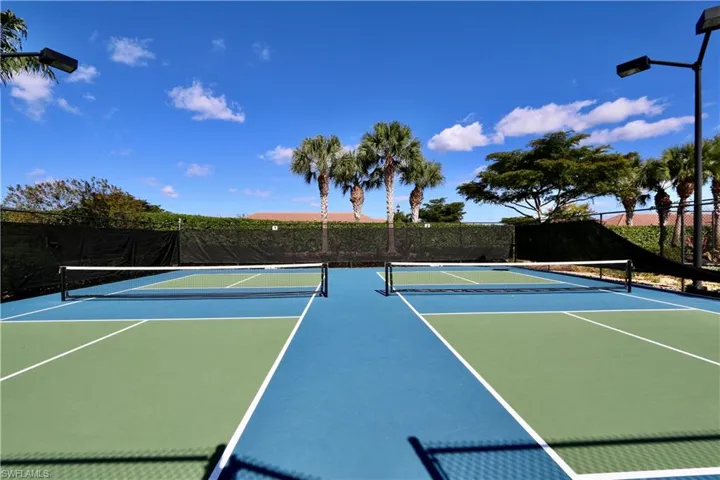 View of tennis court