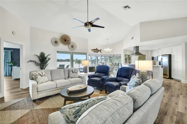 Living area coming from the guest bedrooms
