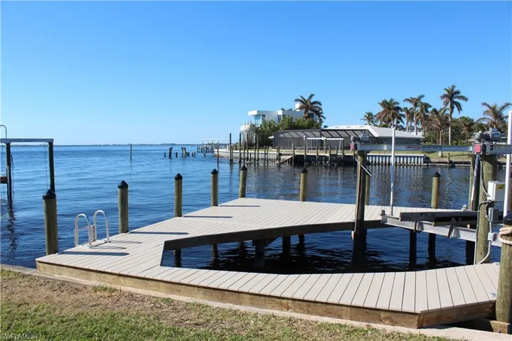 Dock with a water view