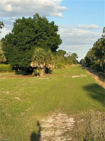 Canal to the left of the lot.