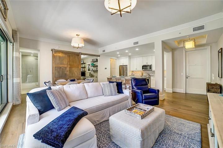 Family room to kitchen and den