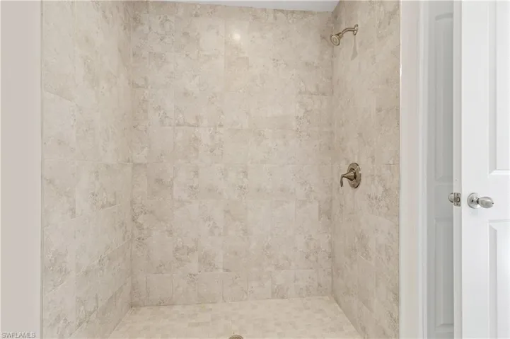 Bathroom with a stall shower
