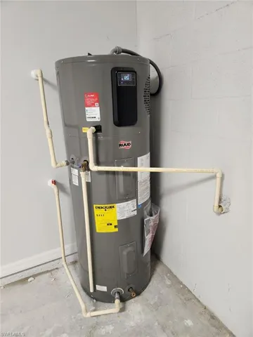 Utilities featuring hybrid water heater