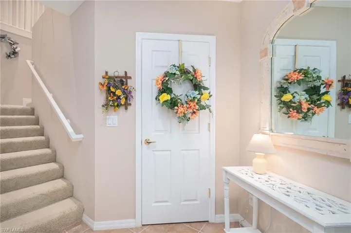 View of tiled entrance foyer