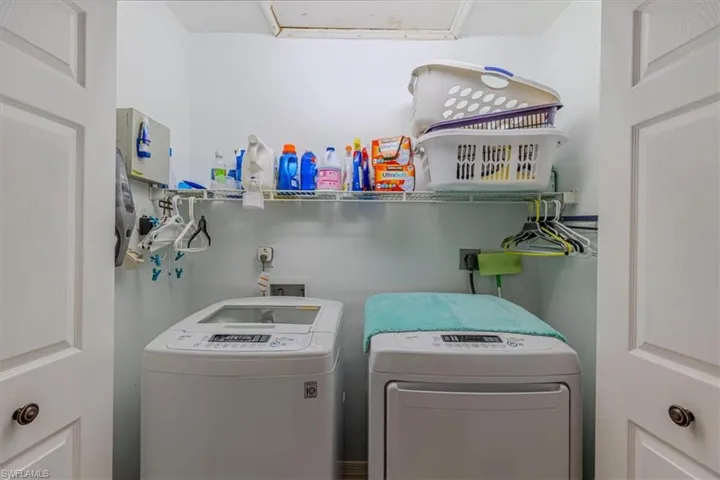Laundry area with washing machine and dryer