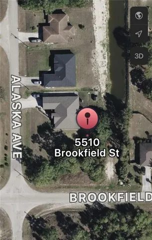 Aerial view of property's location