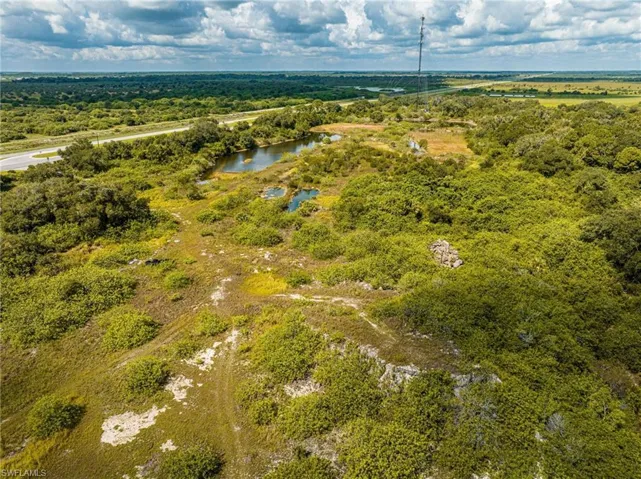 Drone / aerial view of a large body of water