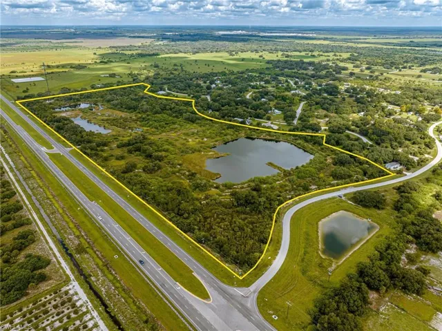 Drone / aerial view of a large body of water