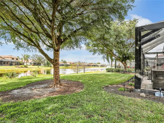 View of yard featuring a water view