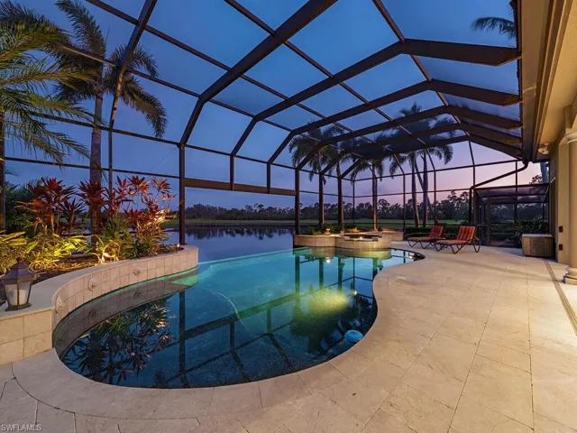 Pool and expansive views at twilight............