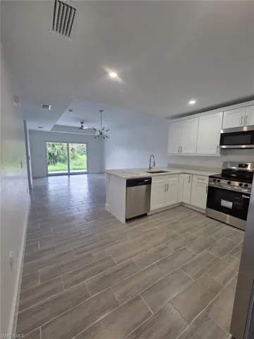 Kitchen, Living and Dining Room View