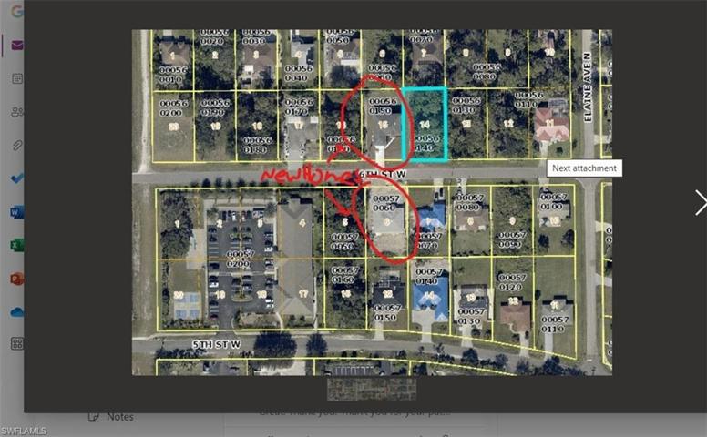 Lot overview. Note new homes
