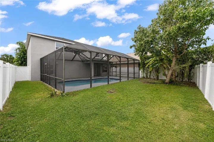 View of the backyard