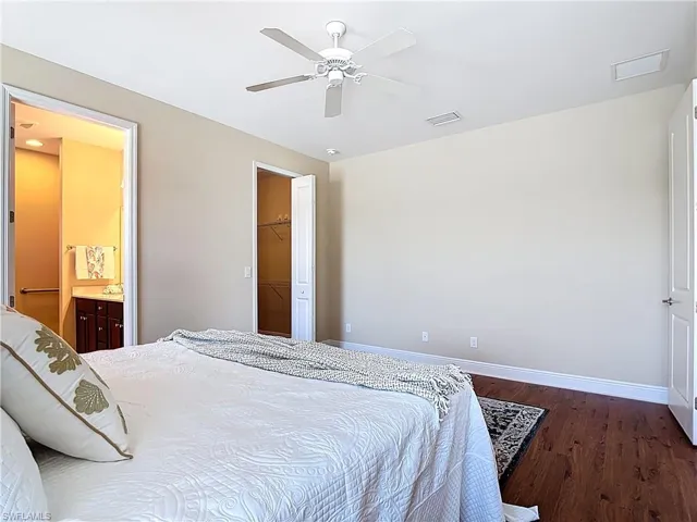 Room for a large dresser and chair.