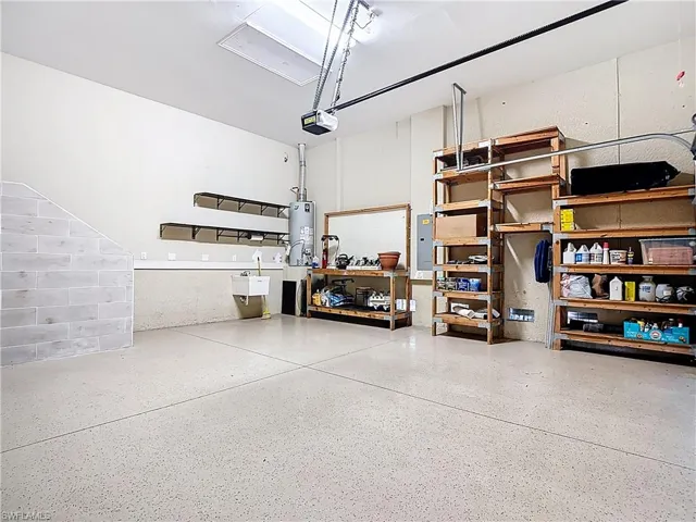 Epoxy finished garage floor.