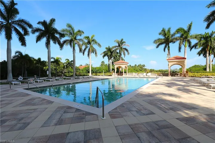 Community pool with a gazebo