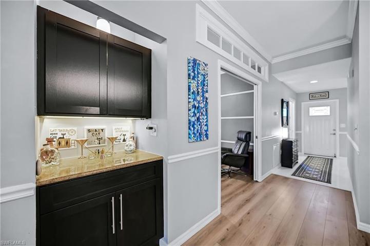 Convenient bar for easy entertaining.