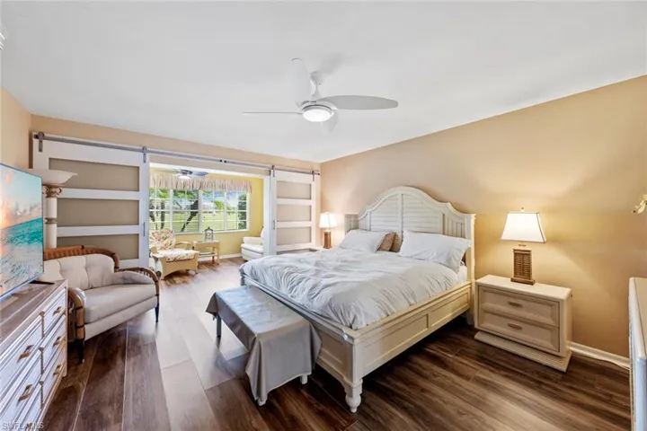 Master bedroom w/access to den