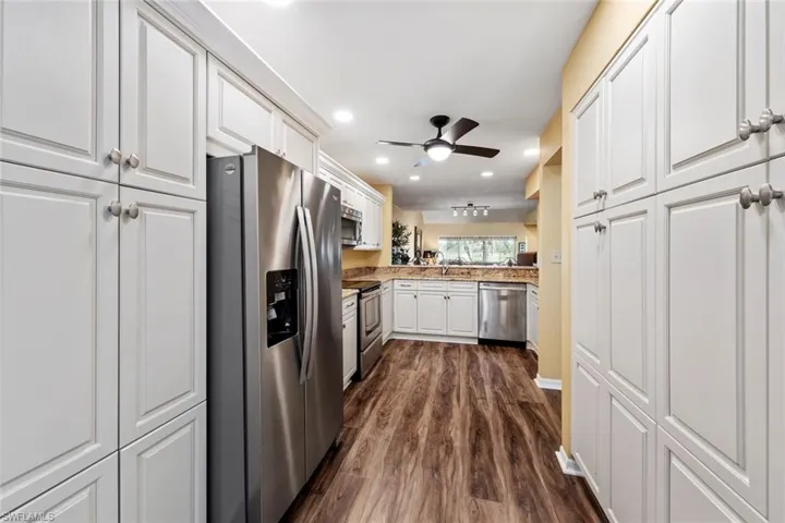 Pantry area on right and left in kitchen