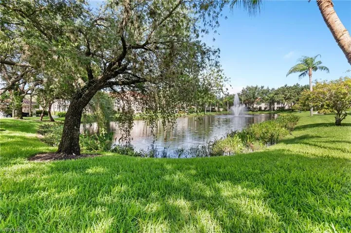 View of water feature in the Tuscany Community.  Lovely place to walk or sit on a bench to relax