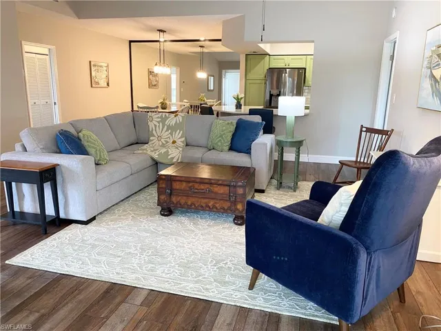 Very spacious living area with vaulted ceilings